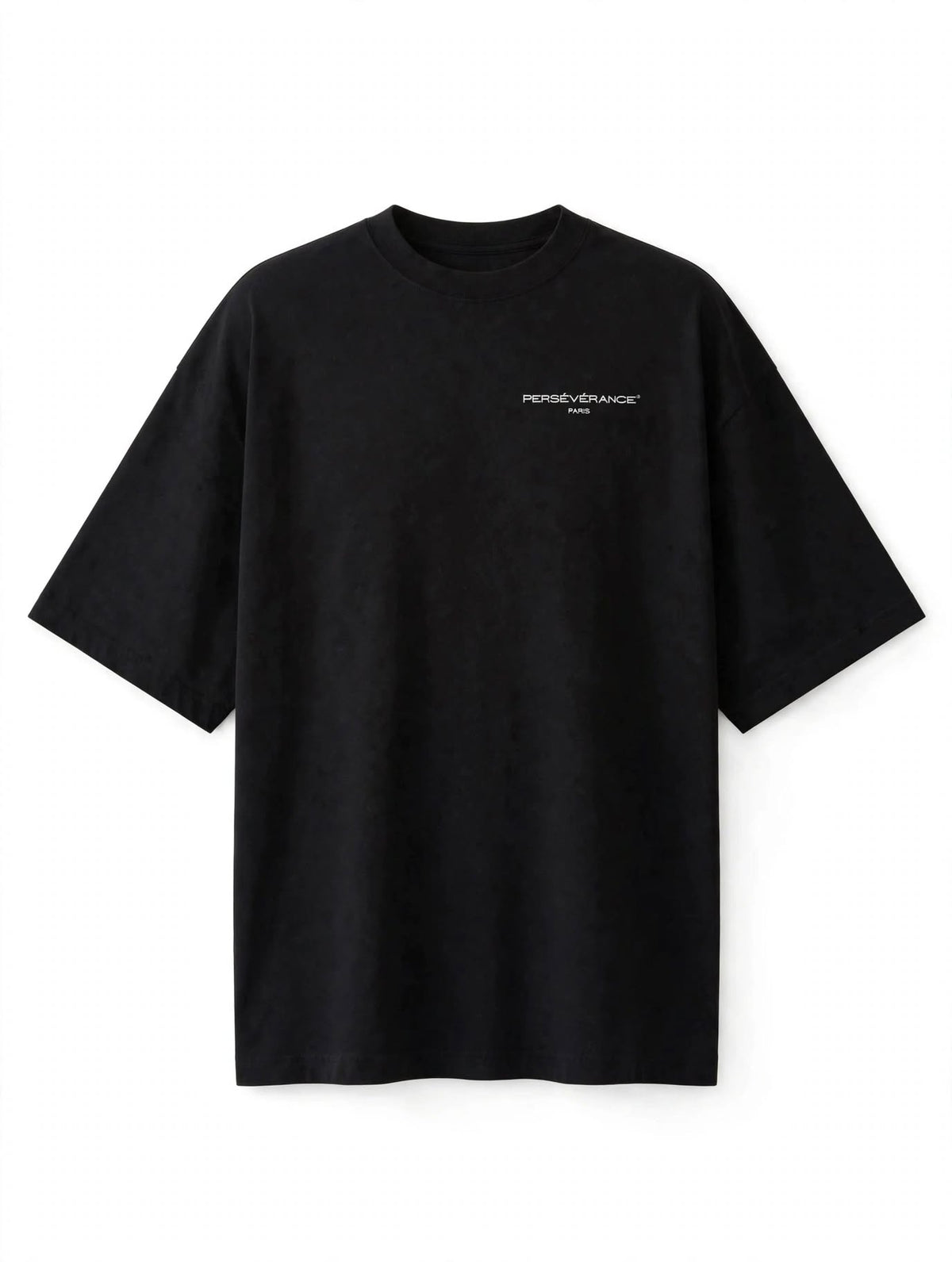 PERSÉVÉRANCE Oversize Tee - Black - Mezza Manica PARIS