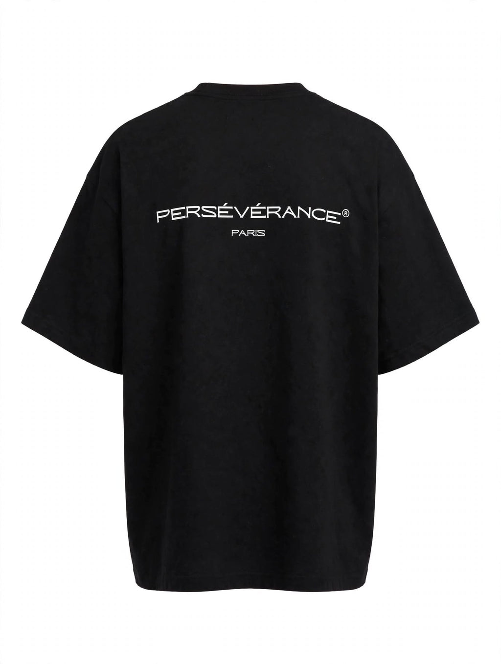 PERSÉVÉRANCE Oversize Tee - Black - Mezza Manica PARIS