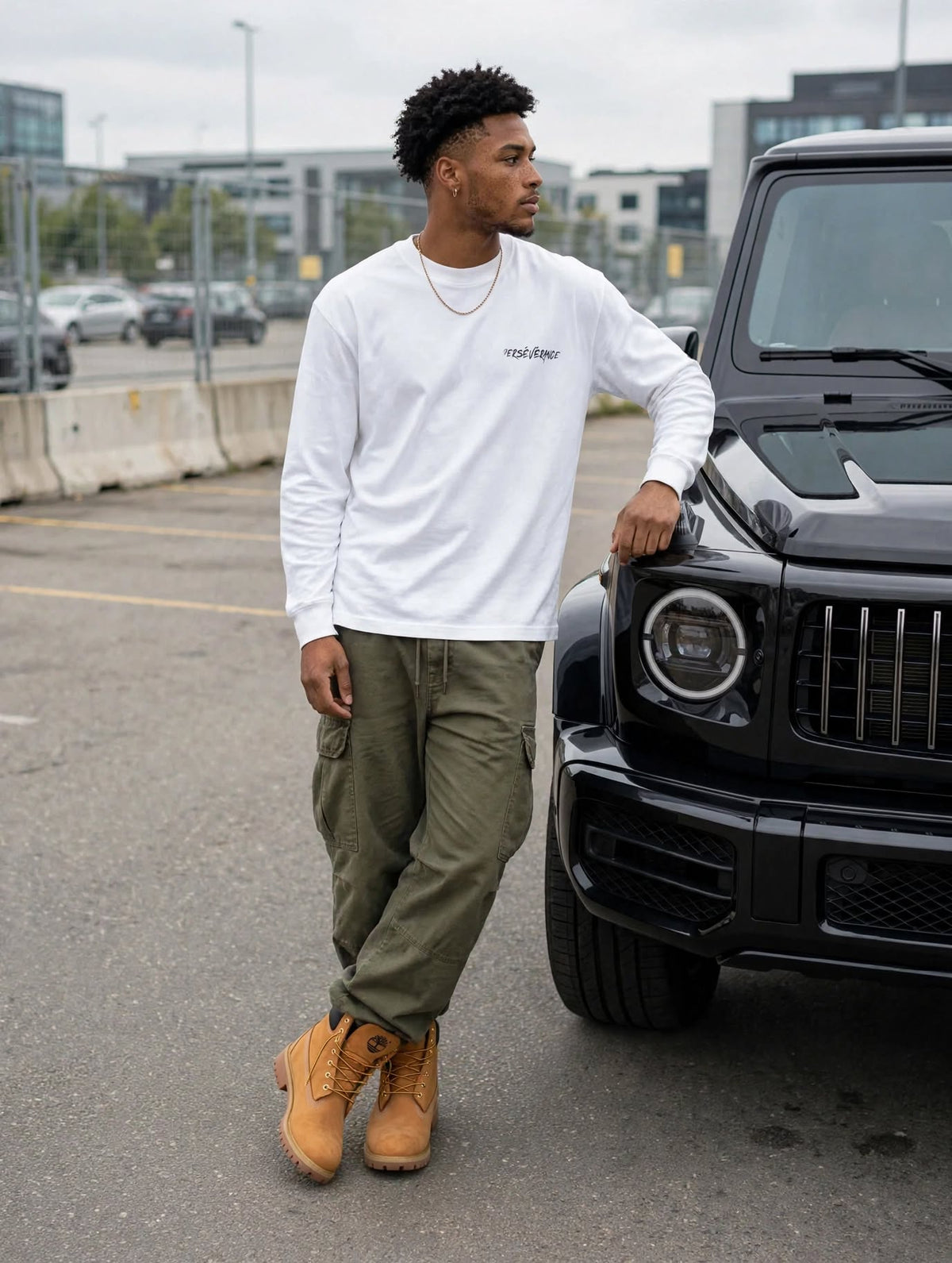 PERSÉVÉRANCE Longsleeve white signature