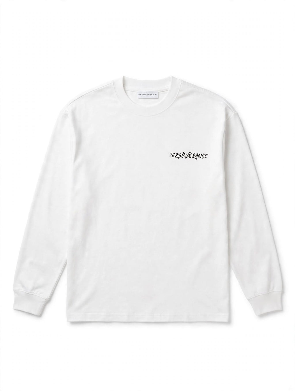 PERSÉVÉRANCE Longsleeve white signature
