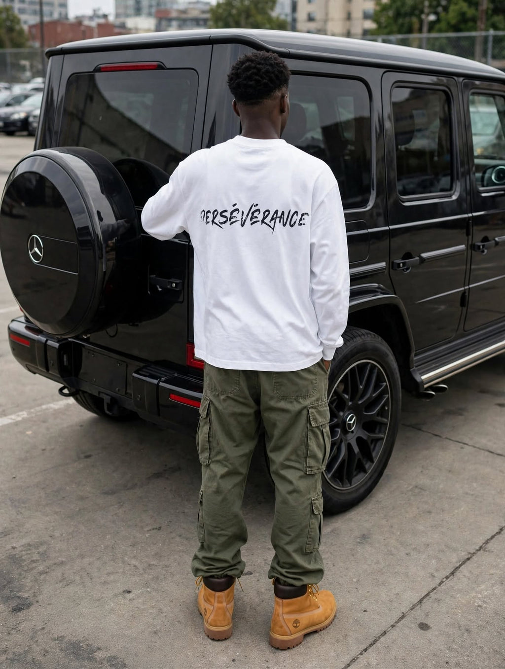 PERSÉVÉRANCE Longsleeve white signature