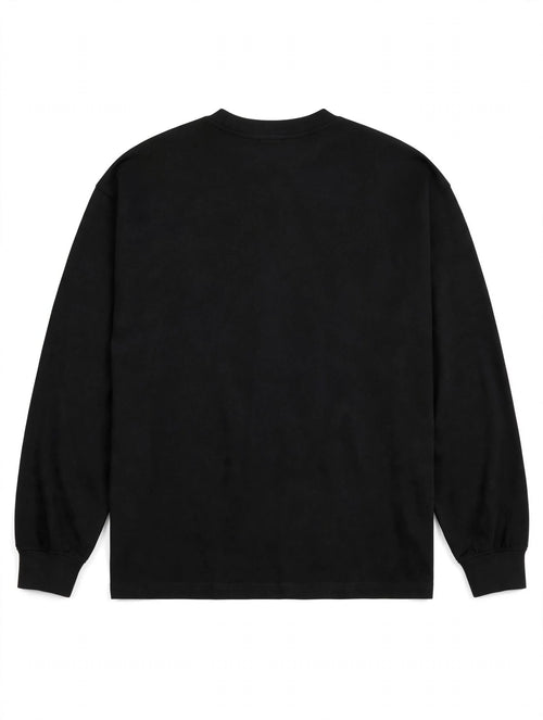 PERSÉVÉRANCE long sleeve black distressed essential