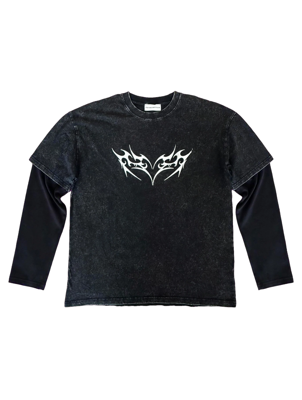 PERSÉVÉRANCE Double Layer Longsleeve Washed Black