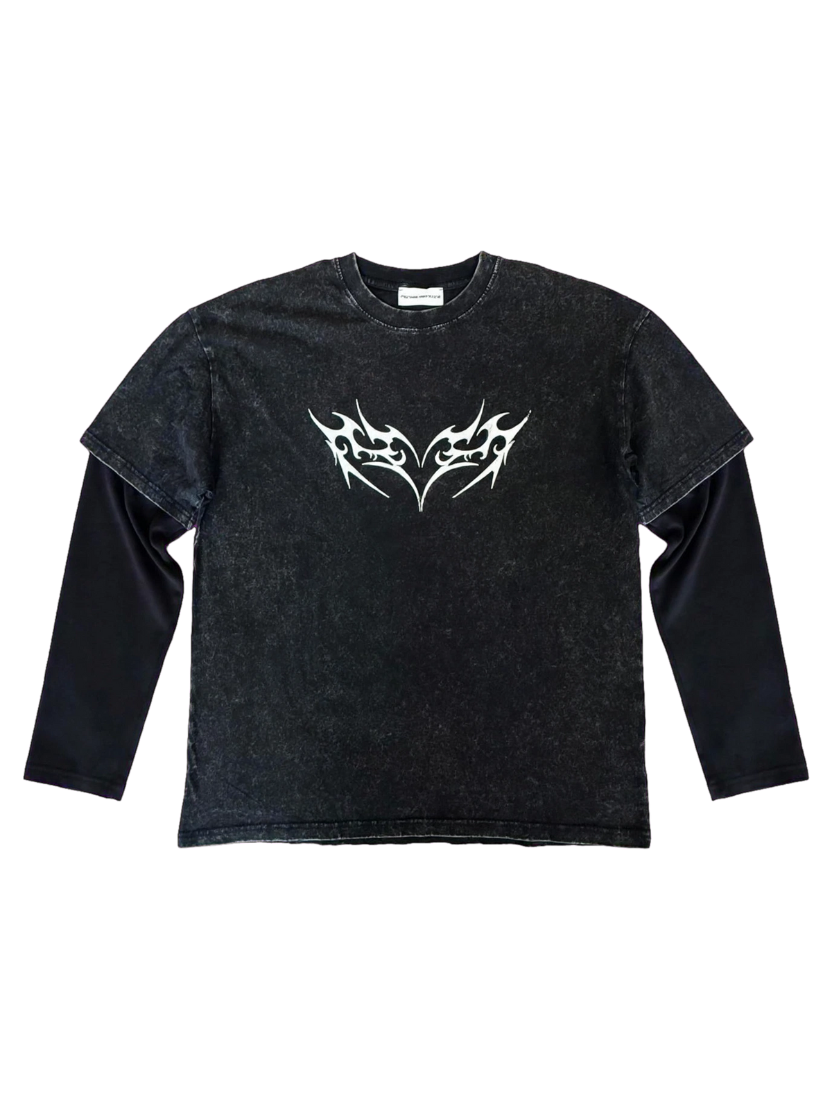 PERSÉVÉRANCE Double Layer Longsleeve Washed Black